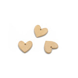 40pcs Raw Brass 13x14mm Heart Charm Pendant Blank Jewelry Mak
