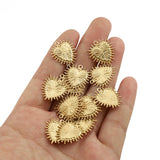 40pcs Raw Brass Heart Charm Pendant for DIY Bracelets Necklace Jewelry