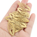 40pcs Raw Brass Charms Natural Seed Shape Pendant for DIY Jewelry Making