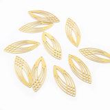 40pcs Raw Brass Charms Natural Seed Shape Pendant for DIY Jewelry Making