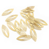 40pcs Raw Brass Charms Natural Seed Shape Pendant for DIY Jewelry Making
