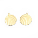 40pcs Raw Brass Weaved Round Disc Pendants for Jewelry Making