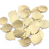 40pcs Raw Brass Weaved Round Disc Pendants for Jewelry Making