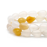40pcs 6x9mm Agate Pink Quartz Gemstone Teardrop Beads TR-071