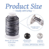40pcs Stainless Steel Bead 0.5mm Waxed Cord for Jewelry Making