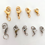 40pcs Stainless Steel Lobster Clasp + Jump Rings DIY Jewelry Making Findings