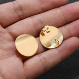 40pcs Stainless Steel Stud Earrings with Loop for Earring Making