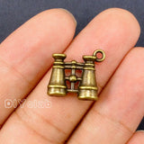 40pcs Antique Bronze 3D Binoculars Charms Pendant