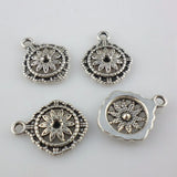 40pcs Tibetan Silver Flower Charms Pendants Beads 14x17mm Jewelry Findings
