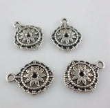 40pcs Tibetan Silver Flower Charms Pendants Beads 14x17mm Jewelry Findings