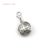 Tibetan Silver Saint Benedict Michael Clasps Charm Beads 17.5x34.5mm
