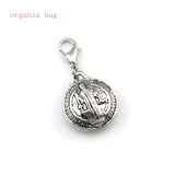 Tibetan Silver Saint Benedict Michael Clasps Charm Beads 17.5x34.5mm