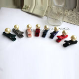 40pcs Velvet Hair Clips PEARL Mini Velvet Hair Clip Non Slip Infant Barrette