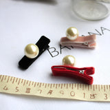 40pcs Velvet Hair Clips PEARL Mini Velvet Hair Clip Non Slip Infant Barrette