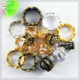 40pcs Metal Crown Ground Pendant Hollow Princess Charms Bracelet Necklace