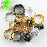 40pcs Metal Crown Ground Pendant Hollow Princess Charms Bracelet Necklace