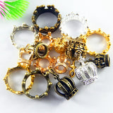 40pcs Metal Crown Ground Pendant Hollow Princess Charms Bracelet Necklace
