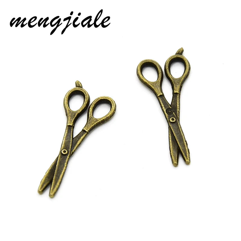 40pcs Sewing Scissors Charms for DIY Jewelry Making 26*11mm