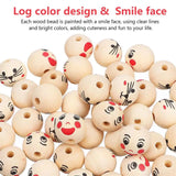 40pcs Round Wood Beads for Craft Making Pendant Supplies
