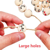 40pcs Round Wood Beads for Craft Making Pendant Supplies
