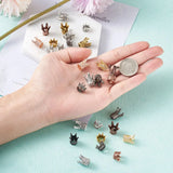 40pcs Brass Micro Pave CZ Crown Beads Tibetan Style DIY Jewelry Bracelet Decor