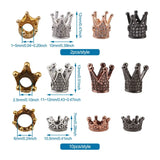 40pcs Crown Shape CZ Beads Spacer for DIY Bracelet Necklace