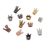 40pcs Crown Shape CZ Beads Spacer for DIY Bracelet Necklace