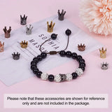40pcs Crown Shape CZ Beads Spacer for DIY Bracelet Necklace