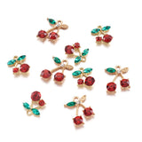 40pcs Red Cherry Alloy Charms for DIY Jewelry Making