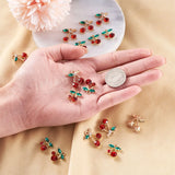 40pcs Red Cherry Alloy Charms for DIY Jewelry Making
