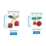 40pcs Red Cherry Alloy Charms for DIY Jewelry Making
