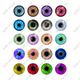 40pcs/lot 14mm Pupil Eye Pattern Thin Eye Chips for Blythe Doll DIY BT014
