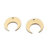 40pcs Raw Brass Horn Crescent Charms for Jewelry Making DIY Earrings Bracelet