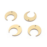 40pcs Raw Brass Horn Crescent Charms for Jewelry Making DIY Earrings Bracelet