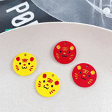 40pcs Tiger Pattern Alloy Floating Locket Charms DIY Jewelry Earring Accessory