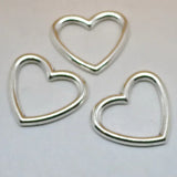 40pcs Antique Silver Plated Hollow Hearts Charms 25*23mm DIY Bracelet