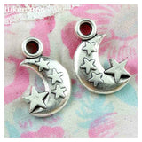 40pcs Antique Bronze/Silver Star Moon Pendants DIY Jewelry Craft Charms