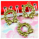 40pcs Bowknot Pendants Antique Bronze Jewelry DIY Craft