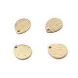 40pcs Brass 10x12mm Oval Teardrop Charms for Jewelry Making