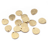 40pcs Brass 10x12mm Oval Teardrop Charms for Jewelry Making