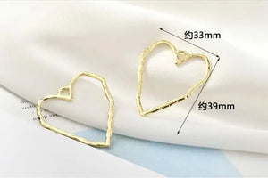 40pcs Alloy Geometric Heart Charms for DIY Jewelry, Necklace, Earring