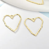 40pcs Alloy Geometric Heart Charms for DIY Jewelry, Necklace, Earring