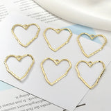 40pcs Alloy Geometric Heart Charms for DIY Jewelry, Necklace, Earring