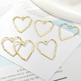 40pcs Alloy Geometric Heart Charms for DIY Jewelry, Necklace, Earring