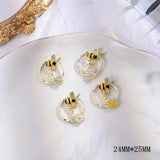 40pcs Lot Cartoon Bee/Flowers Alloy Floating Locket Charms DIY Jewelry