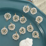 40pcs Copper Rounds Starts Shape Floating Locket Charms DIY Jewelry Accessory