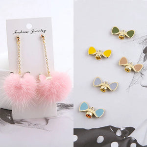40pcs Cat Ears Bow-Knot Alloy Charms for DIY Earrings