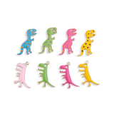 40pcs/Lot Dot Print Alloy Dinosaur Floating Locket Charms DIY Jewelry Pendant