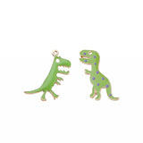 40pcs/Lot Dot Print Alloy Dinosaur Floating Locket Charms DIY Jewelry Pendant