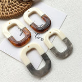 40pcs Splice Rectangular Hollow Frame Acrylic Beads for DIY Jewelry